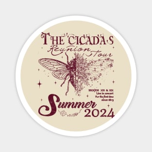 Cicada Brood XIII XIX Summer 2024 Reunion Tour Swarm Cicadas Magnet